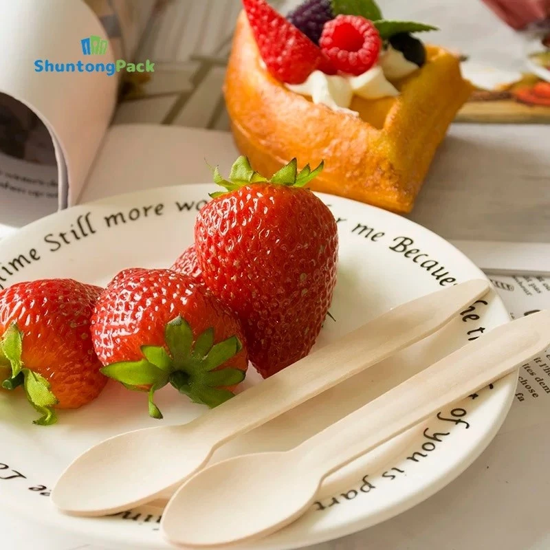 wholesale Compostable Wooden tea spoon