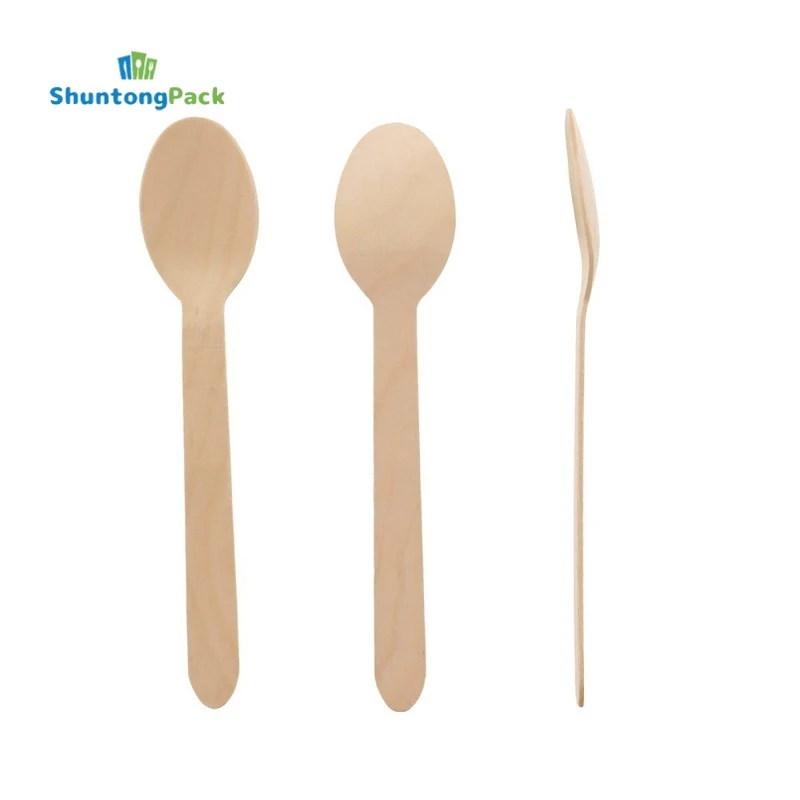 Cuillère à thé en bois compostable