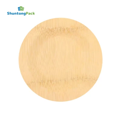 Assiettes rondes en bambou de 7 pouces
