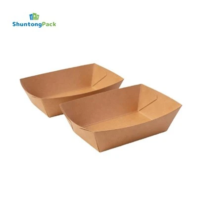 Barquettes alimentaires en papier kraft compostables
